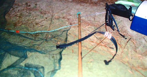 The drag net with its ingenious homemade harness
